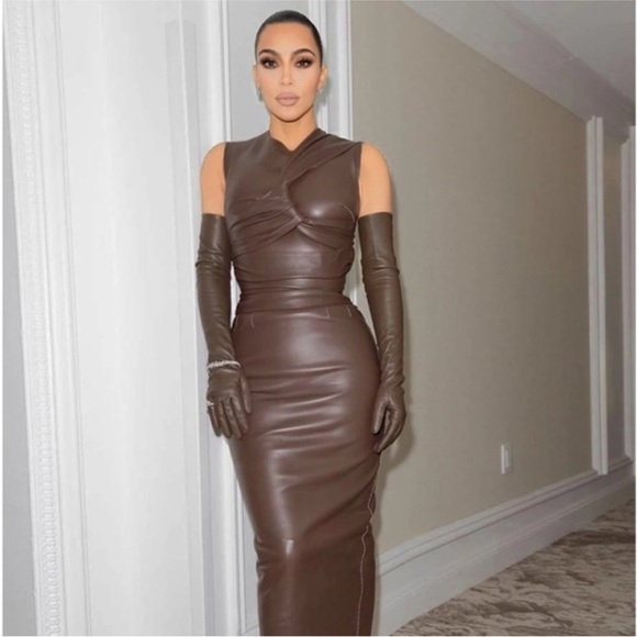 NWT Express Mocha Body Contour Dress - Picture 2 of 9